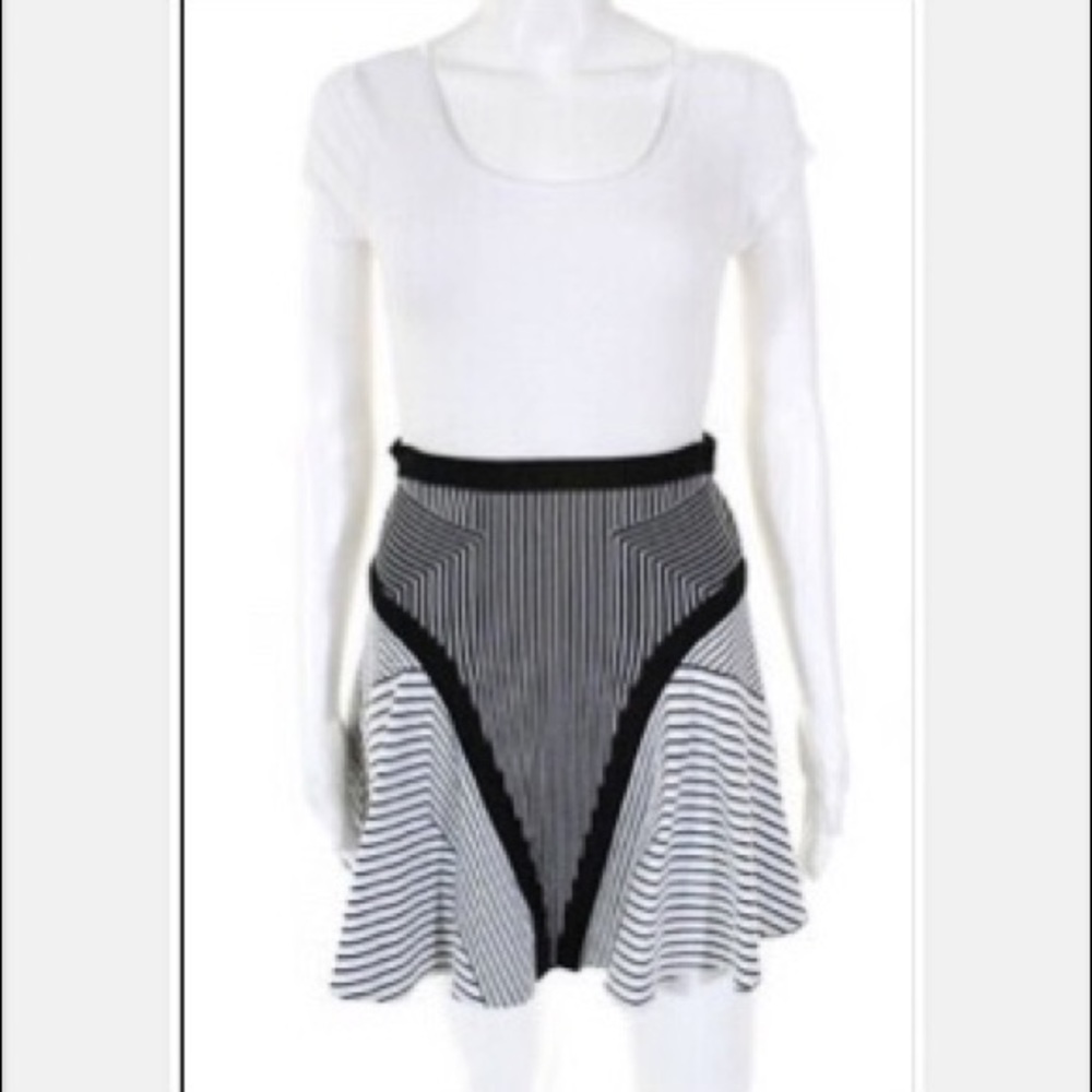 Ohne Titel Banded Maze Skirt